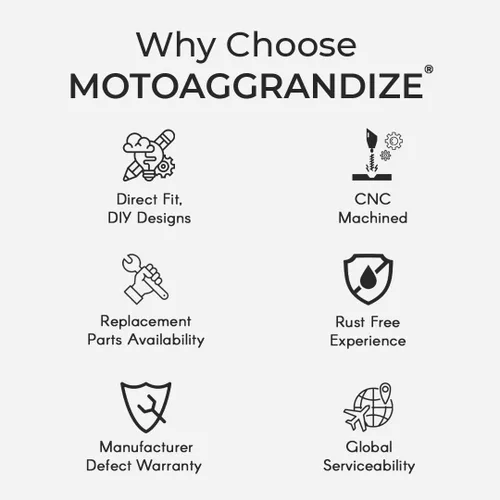 Vista 4 de Motoaggrandize Deslizadores de cuadro Protectores de choque para KTM Duke 125 200 250 390 [Solo Gen 1 y Gen 2] Color: Negro