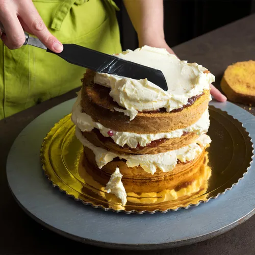Vista 6 de DOITOOL Juego de espátula para tartas y panqueques, raspador de crema de acero inoxidable y mantequilla para hornear, glaseado, masa de crepé