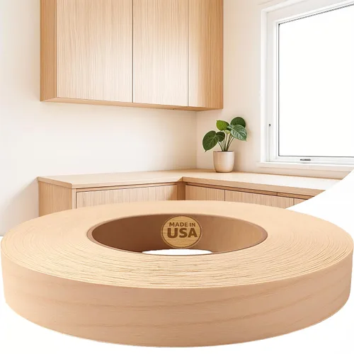 Vista 22 de Edge Supply Birch Rollo de 1-1/2 pulgadas x 25 pies – Cinta de chapa de madera prepegada para planchar – Cinta de borde de chapa de madera