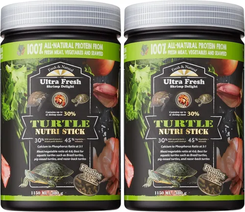 Vista 10 de Ultra Fresh - Palillo Nutritivo para Tortugas, Gamba Silvestre, Comida Acuática Enriquecida con Calcio y Vitamina D con Probióticos para Tortugas