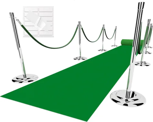 Vista 10 de EZLucky Corredor de Alfombra Roja para Fiestas, 2.6 x 15 pies, Tela No Tejida de Fieltro de 130 GSM, Alfombra Roja de Hollywood para Eventos