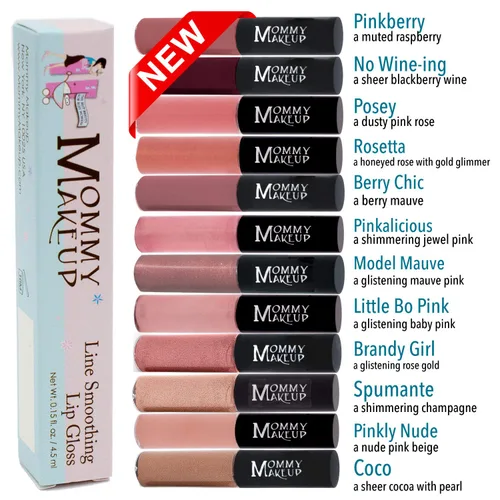 Vista 2 de Mommy Makeup Brillo labial suavizante de línea, brillo voluminoso tintado de alto brillo Color de labios hidratante con algas marrones y algas