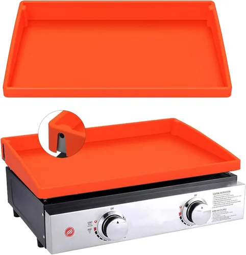 Vista 8 de Tapete de cubierta de parrilla de 17 pulgadas para parrilla Blackstone, accesorios de protección completa para parrilla, tapete de silicona de grado