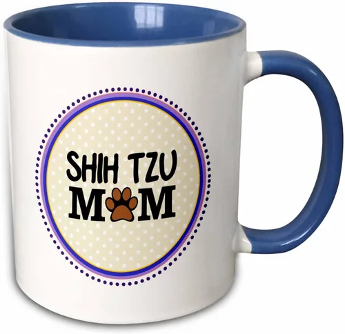 Vista 12 de 3dRose Shih Tzu Dog Mom - Taza de 11 onzas, color negro