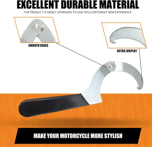 Vista 7 de Llave de ajuste de llave de choque de motocicleta de 2 a 4-3/4 pulgadas apta para Harley