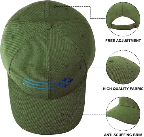 Vista 4 de Original Classic Baseball Cap Blue Angels Diamond Adjustable Summer Sun Hat for Outdoor Activitie