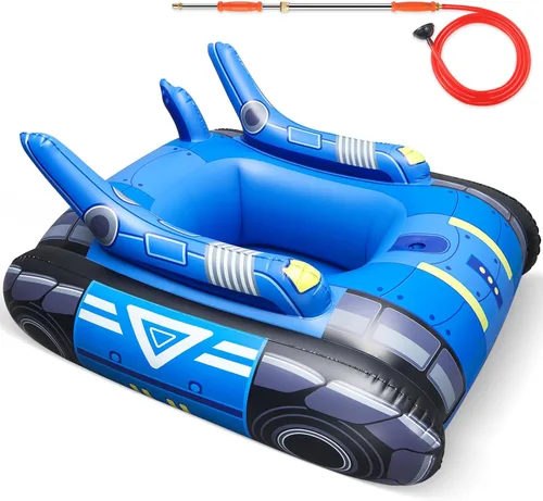 Vista 3 de Chariot Flotador inflable grande para piscina para adultos con pistolas de agua de acero inoxidable, flotadores de natación con cañón de agua