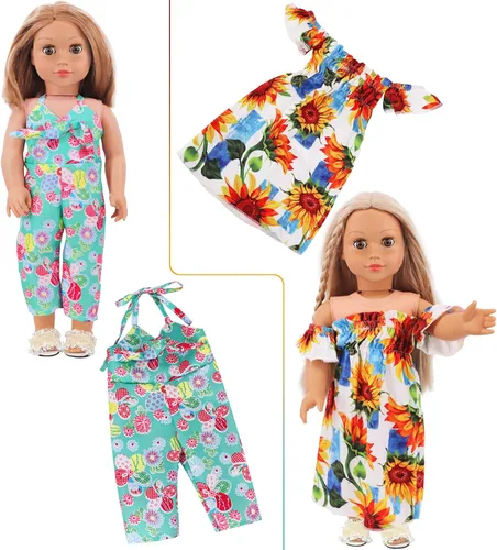 Vista 4 de Ecore Fun 10 Sets 18 Inch Doll Clothes & Outfits with Swimsuits