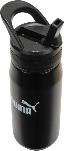Vista 4 de PUMA Botella de agua de acero inoxidable aislada de 18 onzas unisex para adultos con pajilla y asa de transporte