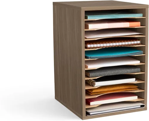 Vista 6 de Safco Products - Organizador vertical de escritorio, 11 compartimentos, negro