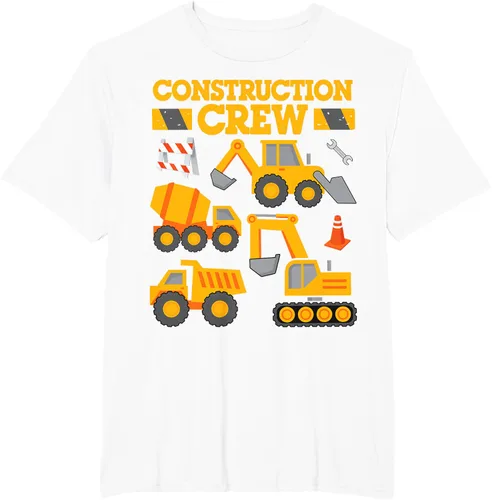Vista 15 de Construction Crew Worker Excavator - Camiseta para niños y niñas Negro
