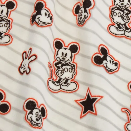 Vista 4 de Cudlie Disney Baby Boy Mickey Mouse - Manta reversible de visón de doble cara y gorra de Micky gris con orejas