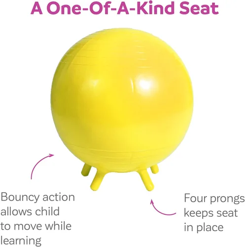 Vista 5 de Diversión y función: pelota para silla - Silla de pelota de yoga para niños - Asiento flexible para aula, escuela primaria y secundaria - Silla