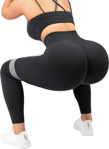 Vista 4 de MOOSLOVER - Leggings de entrenamiento levanta glúteos sin costuras, de cintura alta para mujer. Pantalones para yoga ajustados de compresión