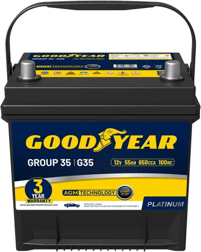 Vista 14 de Goodyear AUX12-AGM 12V 12 AH, 20RC, 200 CCA Platinum serie recargable AGM batería auxiliar sin mantenimiento