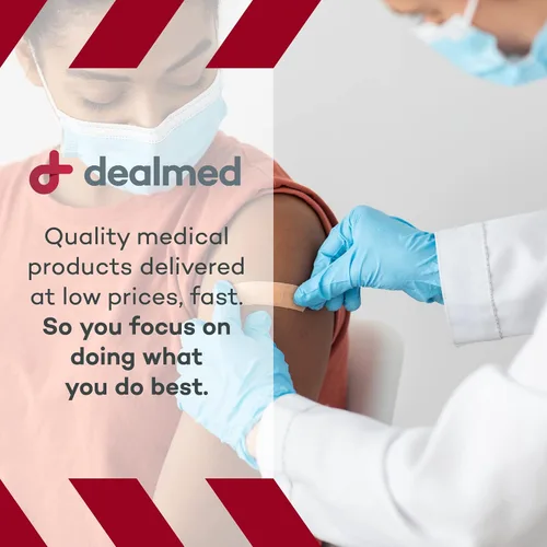 Vista 7 de Dealmed Vendajes adhesivos flexibles para nudillos de tela, 100 unidades (1 paquete) vendajes con almohadilla antiadherente, sin látex, kit