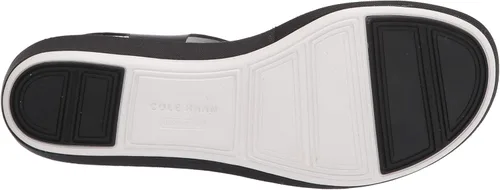Vista 4 de Cole Haan ORIGINALGRAND Sandalias planas para mujer, color negro y cuña de nailon