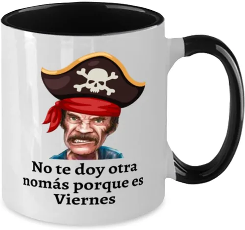 Vista 2 de Regalo para amigo taza de café 2 colores negro y blanco no te doy una nomas