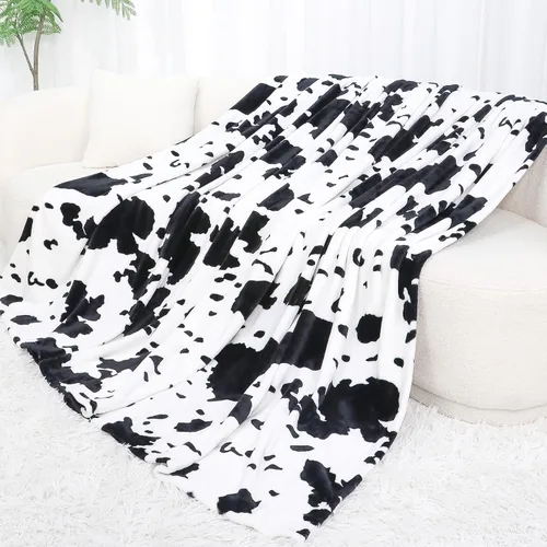 Vista 55 de SEEGU - Manta blanca y negra, 40 x 50 pulgadas Soft Warm Cozy, For Car Seat Stroller Travel, Home Room Bedroom Decor, All Seasons, Birthday Gifts