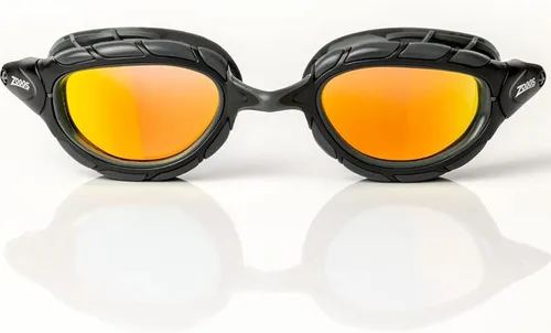 Vista 2 de Zoggs Gafas de natación unisex de titanio Predatоr para adultos con junta ultra ajustada y lentes curvos espejados con protección UV antivaho