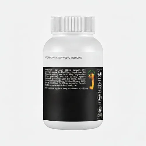 Vista 7 de Generic DHT Blocker - Vitaminas ayurvédicas para el cabello, sin gluten a base de plantas, biotina, omega-3 y semillas de lino, controla la caída