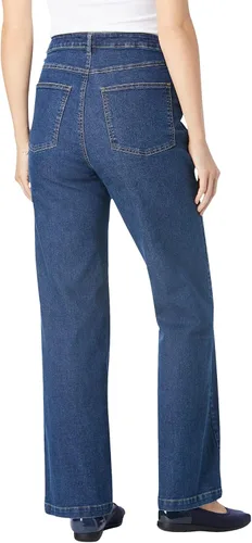 Vista 3 de Woman Within Jeans elásticos de pierna ancha para mujer, Multi