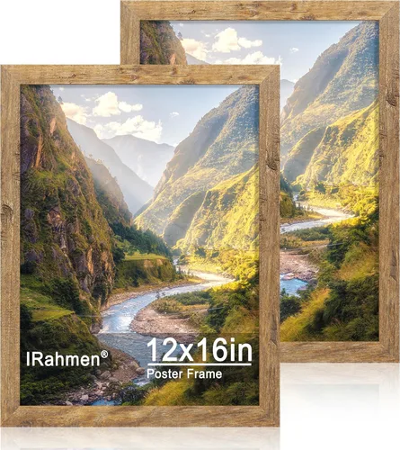 Vista 72 de iRahmen - Juego de 2 marcos de fotos de 4 x 6, marco de madera negro con cristal de alta definición, para mostrar fotografías de 3.5 x 5