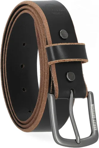 Vista 8 de Harley-Davidson Cinturón de cuero de 1.496 in para hombre Negro (doble costura)