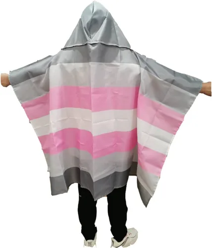 Vista 5 de Bandera de capa pansexual con sombrero y manga