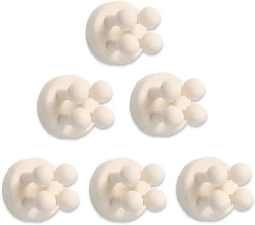 Vista 11 de 6 soportes de silicona impermeables para cepillos de dientes, ganchos autoadhesivos multifunción para colgar llaves, ropa, toalla, cable