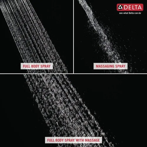 Vista 4 de Delta Porter 142984C-BN-A - Grifo de ducha de 3 pulverizaciones con una sola manija, 175 GPM en níquel cepillado