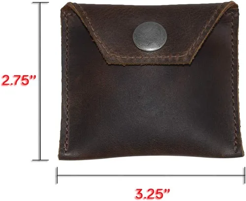 Vista 7 de Hide Drink Funda de cuero rústico para tampón bolsa para preservativos secreto hecho a mano Bourbon Marrón Classic