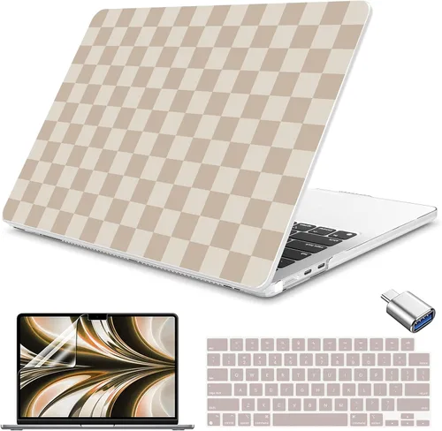 Vista 15 de Teryeefi Funda rígida para MacBook Air M3, M2, M4, MacBook Air de 13 pulgadas 2025, 2024, 2023, 2022, versión A3240, A3113, A2681, carcasa rígida