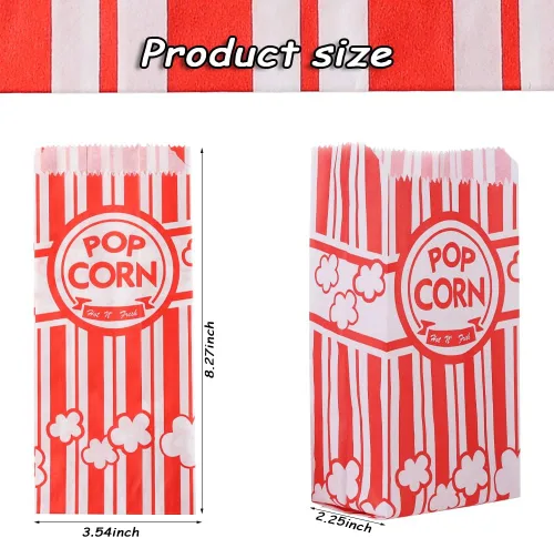 Vista 7 de 500 bolsas de papel para palomitas de maíz, bolsas pequeñas de esquina de 1 onza, porciones individuales para máquina de palomitas de maíz, fiesta