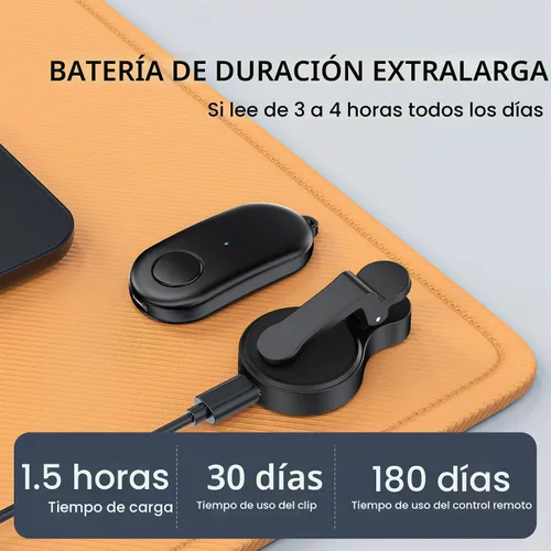 Vista 3 de Volteador de página con control remoto para Kindle Paperwhite, Oasis, Kobo eReaders, accesorios de volteador de página para Kindle, compatible