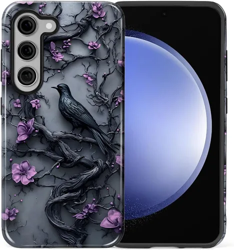 Vista 53 de Funda compatible con Samsung Galaxy S23, funda híbrida de protección rígida de 2 capas, a prueba de golpes, funda protectora resistente para Lata