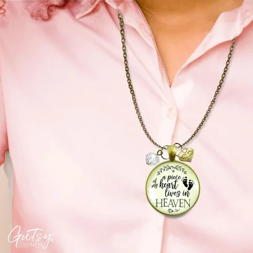 Vista 13 de Gutsy Goodness Miscarriage Necklace Comforting Sentimental Handmade Jewelry For Mom - Pendant, Message Card, Keepsake Gift Box