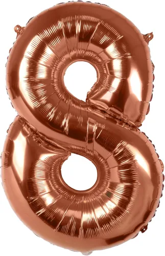 Vista 8 de Treasures Gifted Globos dorados grandes de números – Globo de aluminio número 0 de 40 pulgadas – Números de globos de cumpleaños – Números de globos