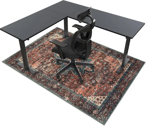 Vista 32 de Anidaroel Alfombra para Silla de Oficina para Piso de Madera Dura, Protector para Silla con Ruedas de 36"x48", Alfombra para Computadora