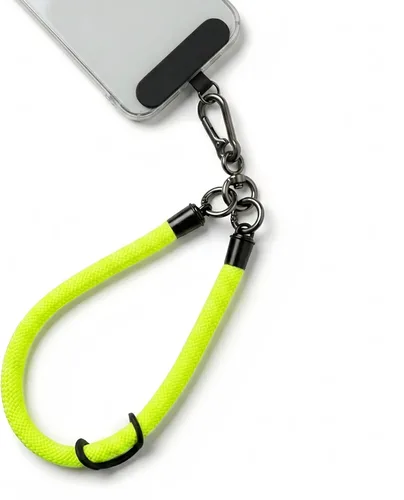 Vista 11 de Correa de muñeca para teléfono celular, correa de muñeca para teléfono celular alrededor de la mano con parche de cordón (negro reflectante)