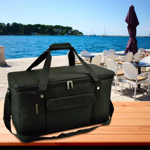 Vista 2 de Picnic at Ascot Enfriador plegable resistente a prueba de fugas con capacidad para 64 latas, diseñado y aprobado de calidad en los Estados Unidos