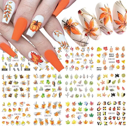 Vista 67 de 5 hojas de calcomanías de arte de uñas de mariposa, 3D coloridas mariposas, suministros de arte de uñas, mariposas, flores, calcomanías Con