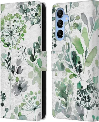 Vista 48 de Head Case Designs Officially Licensed Ninola Beige Wild Grasses Leather Wallet Case Compatible with Samsung Galaxy A07 4G
