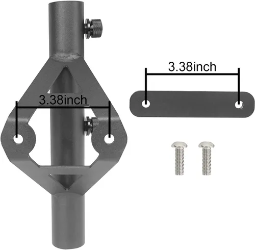 Vista 5 de Hooke Road Sistema de montaje de soporte de montaje en poste de bandera de riel de cama para camioneta Toyota Tacoma Tundra - Acero, textura negra
