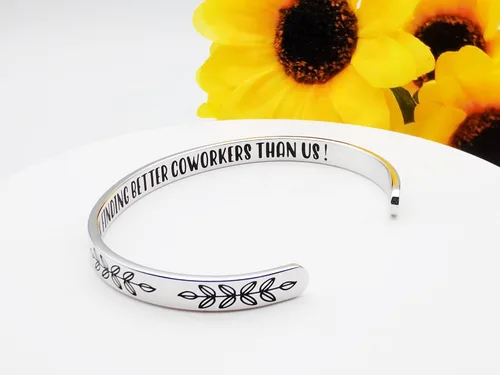 Vista 239 de Pulseras inspiradoras para mujer, joyería de acero inoxidable, con refranes, pulsera motivacional con mensaje oculto, pulseras grabadas para mejor