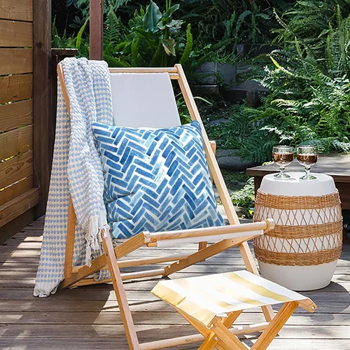 Vista 6 de Juego de 2 fundas cuadradas de 16 x 16 pulgadas para cojín de exteriores, fundas decorativas modernas para cojín de respaldo para muebles de patio