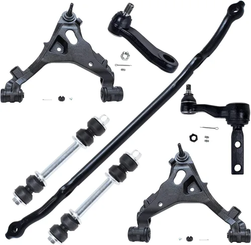 Vista 68 de Detroit Axle - Kit de extremo delantero para Chrysler 300 Dodge Charger 2011-2023 Challenger, 2 Lower Rearward Control Arms 2 Outer Tie Rods 2