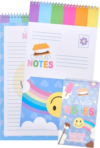 Vista 10 de iscream Seal and Send - Bloc de notas de papelería de 40 hojas con sellos, pelotas de playa 40 Pack, Cute Design, Spiral Bound, Large 10.5" x