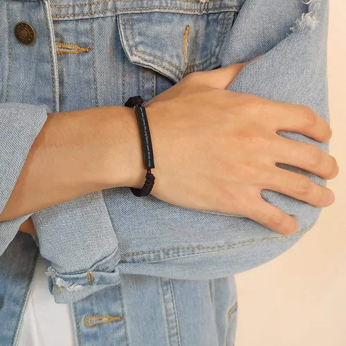 Vista 67 de Pulsera de urna personalizada para cenizas, recuerdos de joyería de cremación para mujeres y hombres, pulsera ajustable de cuerda tejida hecha a