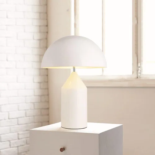 Vista 10 de Lámpara de mesita de noche en forma de hongo Meefad, lámpara de mesa moderna con base pesada, luz nocturna en forma de cúpula, lámpara de acento